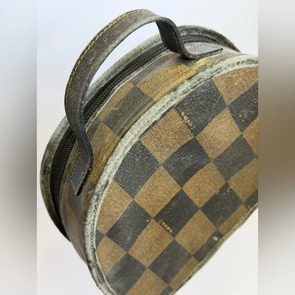 Vintage Fendi Pequin Coated Canvas Vanity Case - Picture 10 of 12